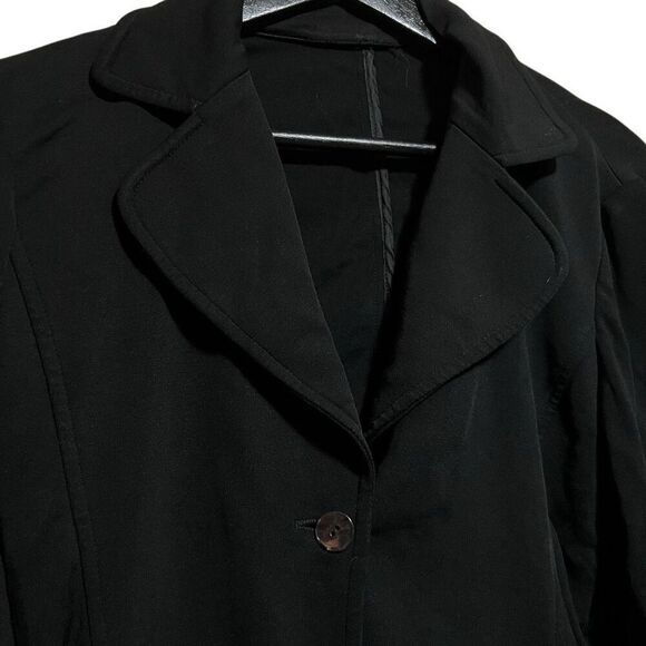 Vintage Gilmar rouched long sleeve Cropped black blazer Lg - Picture 3 of 6